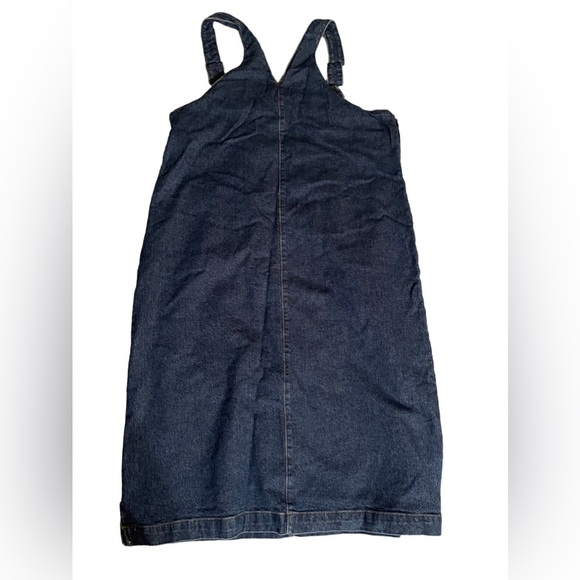 White stuff FRONT POCKET DENIM OVERALL MINI DRESS WOMEN'S SIZE 20 England​ - Picture 12 of 14
